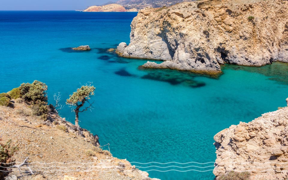 Milos Yacht Charter Guide Tsigrado Beach