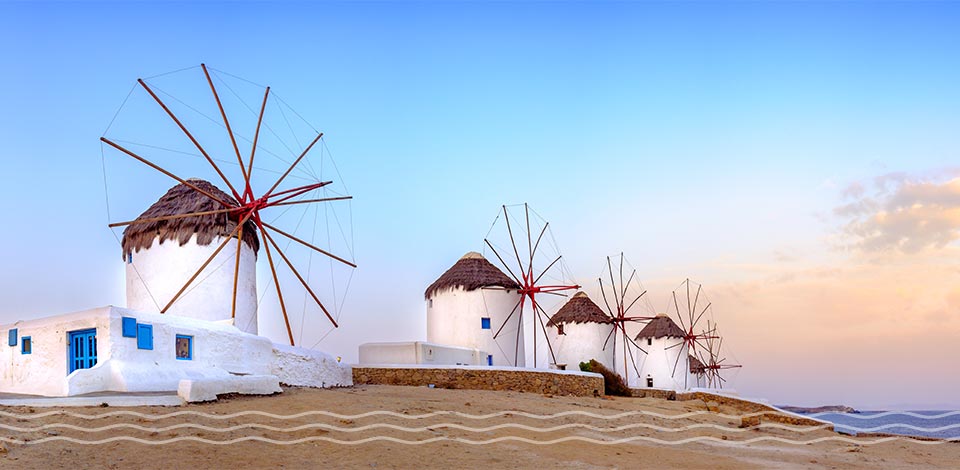 Highlight Mykonos Yacht Charter Windmills